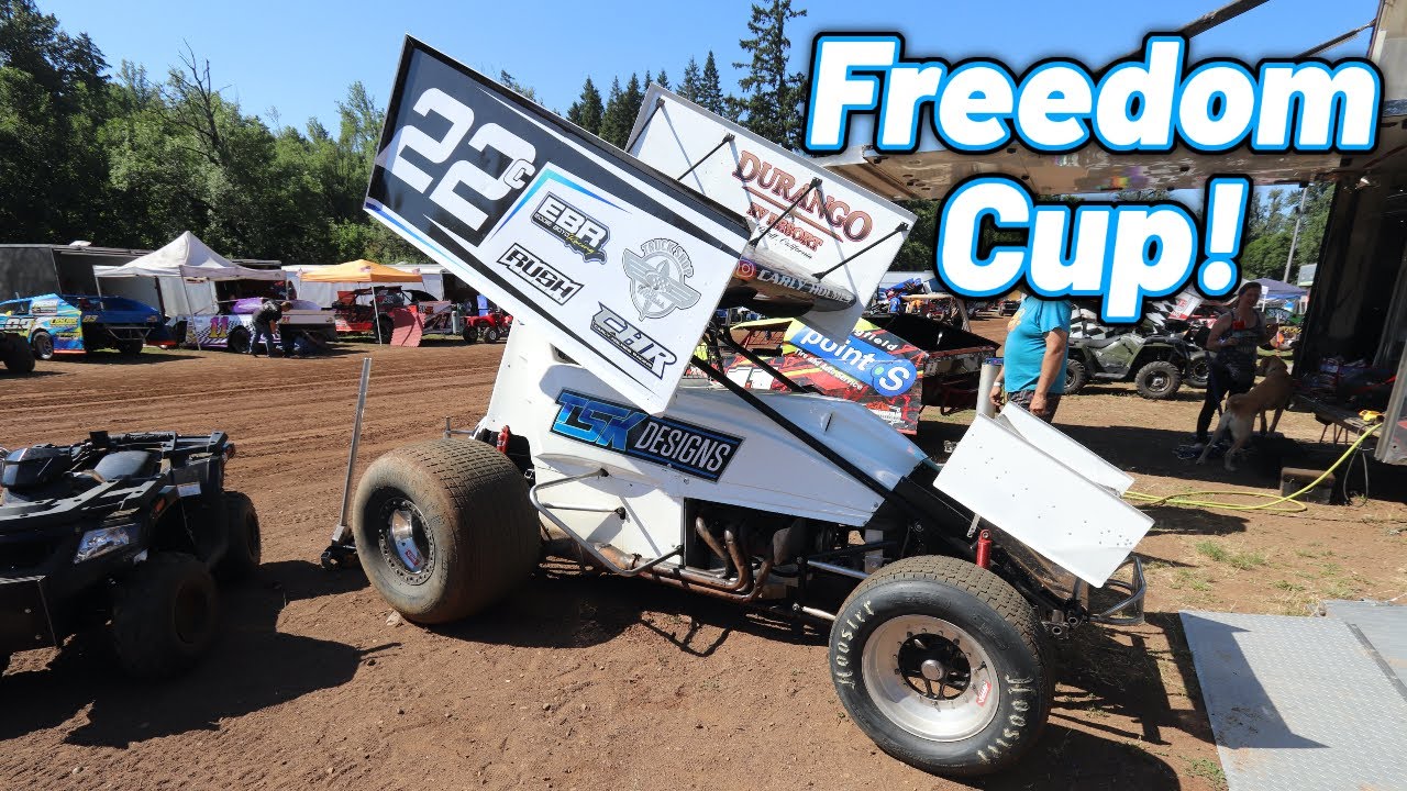 Carly's FIRST SPRINT CAR HEAT RACE WIN at The Freedom Cup!