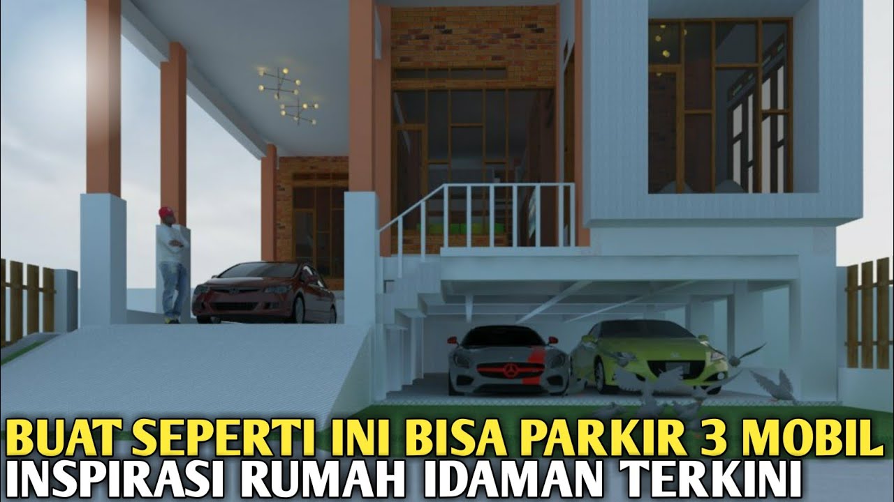 desain rumah minimalis 10x15 Rumah ANTI BANJIR Seperti Ini Parkir 3 Mobil Sekaligus Masih Santai