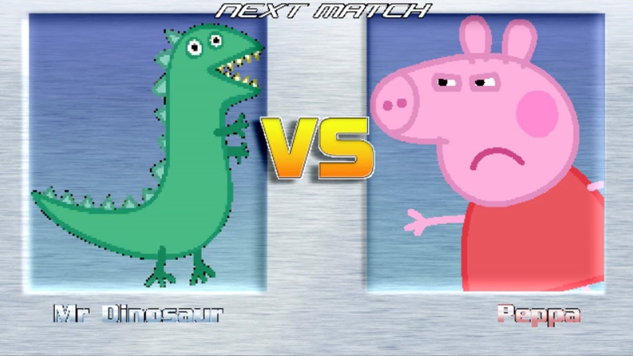 M.U.G.E.N BATTLES | Mr. Dinosaur  vs Peppa Pig