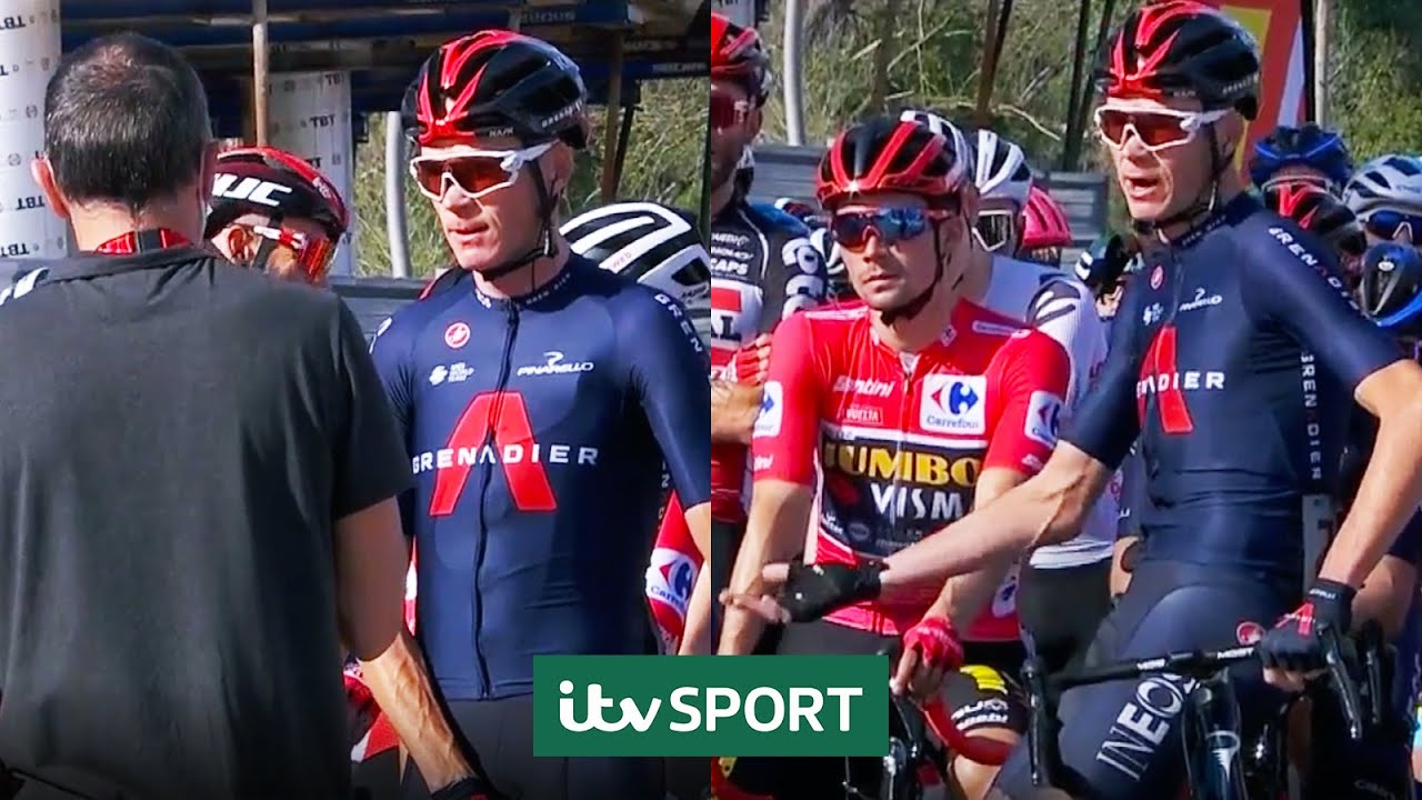 Chris Froome leads rider PROTEST at Vuelta a Espana | ITV Sport