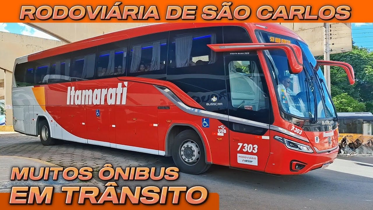 Piracicabana domina!! Terminal Rodoviário de São Carlos - SP / Movimentação de Ônibus