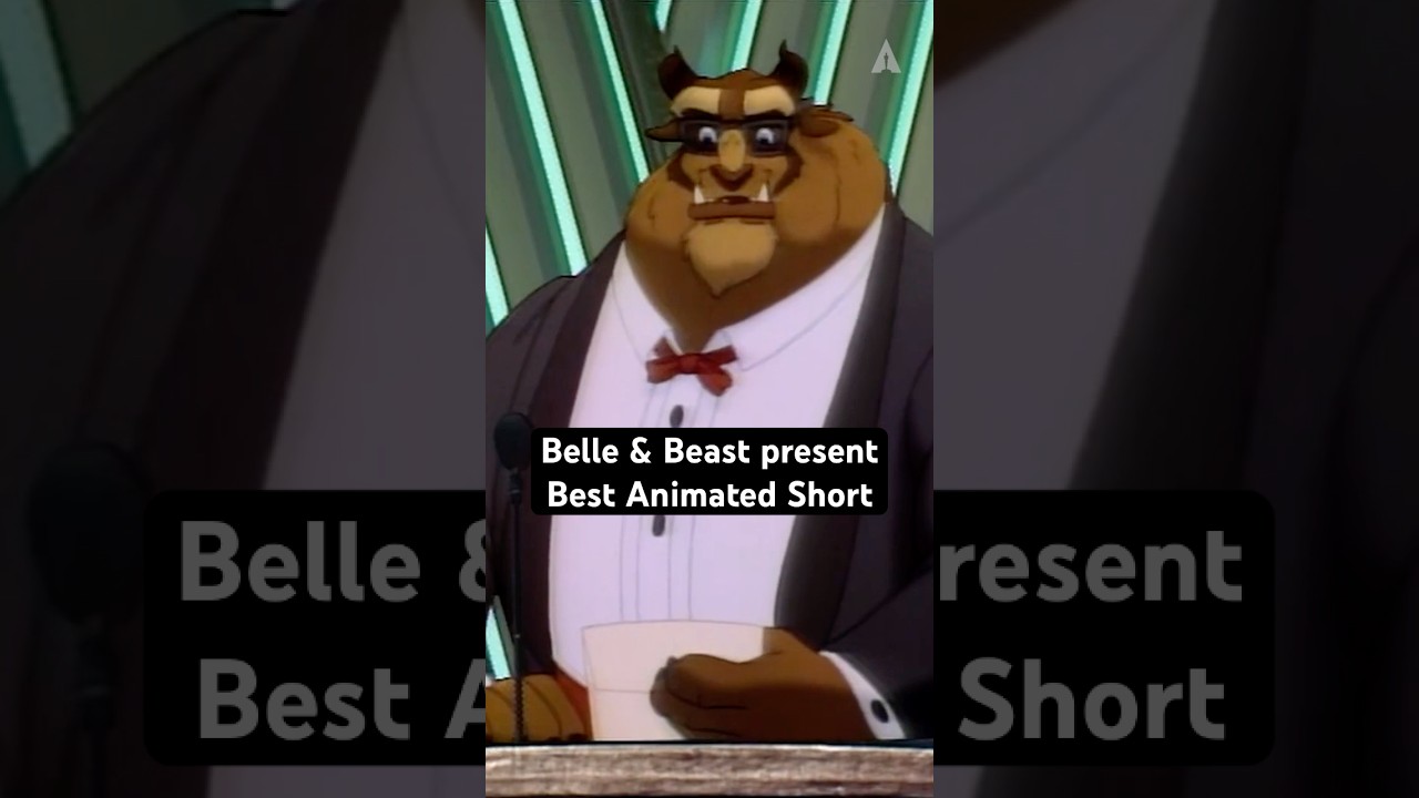 Belle, The Beast, & Chip From 'Beauty and the Beast' Present Best Animated Short At The 64th #Oscars