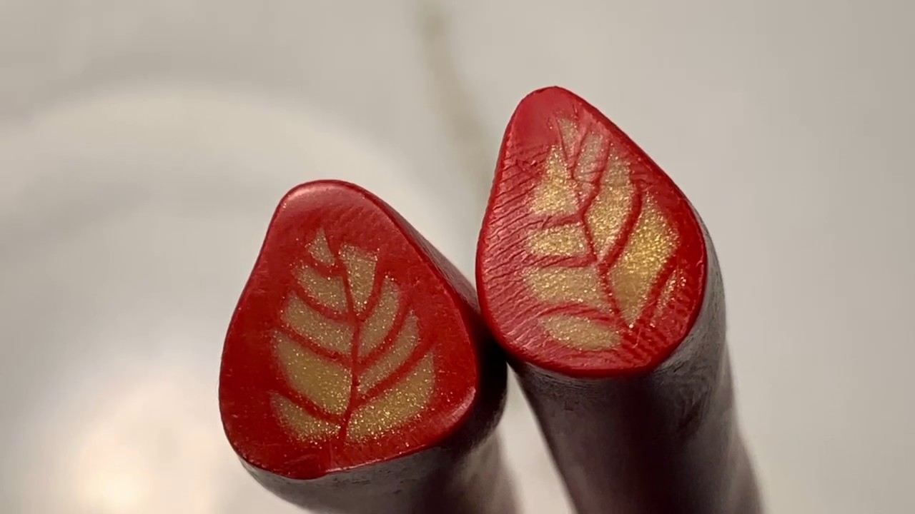 Polymer clay leaf cane