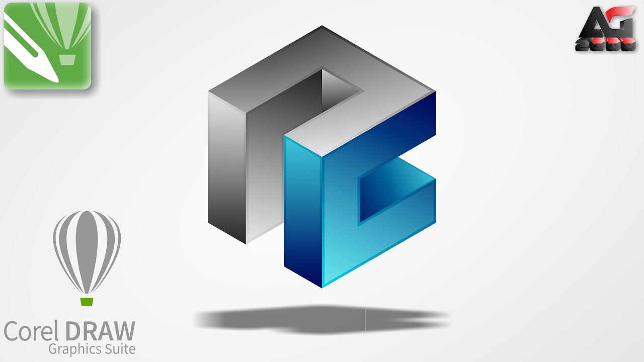 Designing a logo cube in Corel Draw #coreldraw