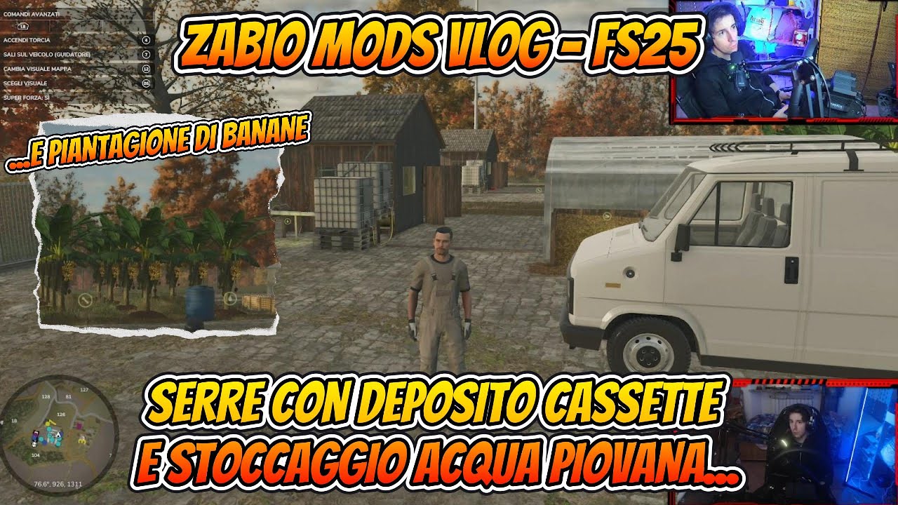 ZABIO MOD VLOG FS25 - SERRE con STOCCAGGIO ACQUA PIOVANA E DEPOSITO CASSETTE... (PC ONLY)