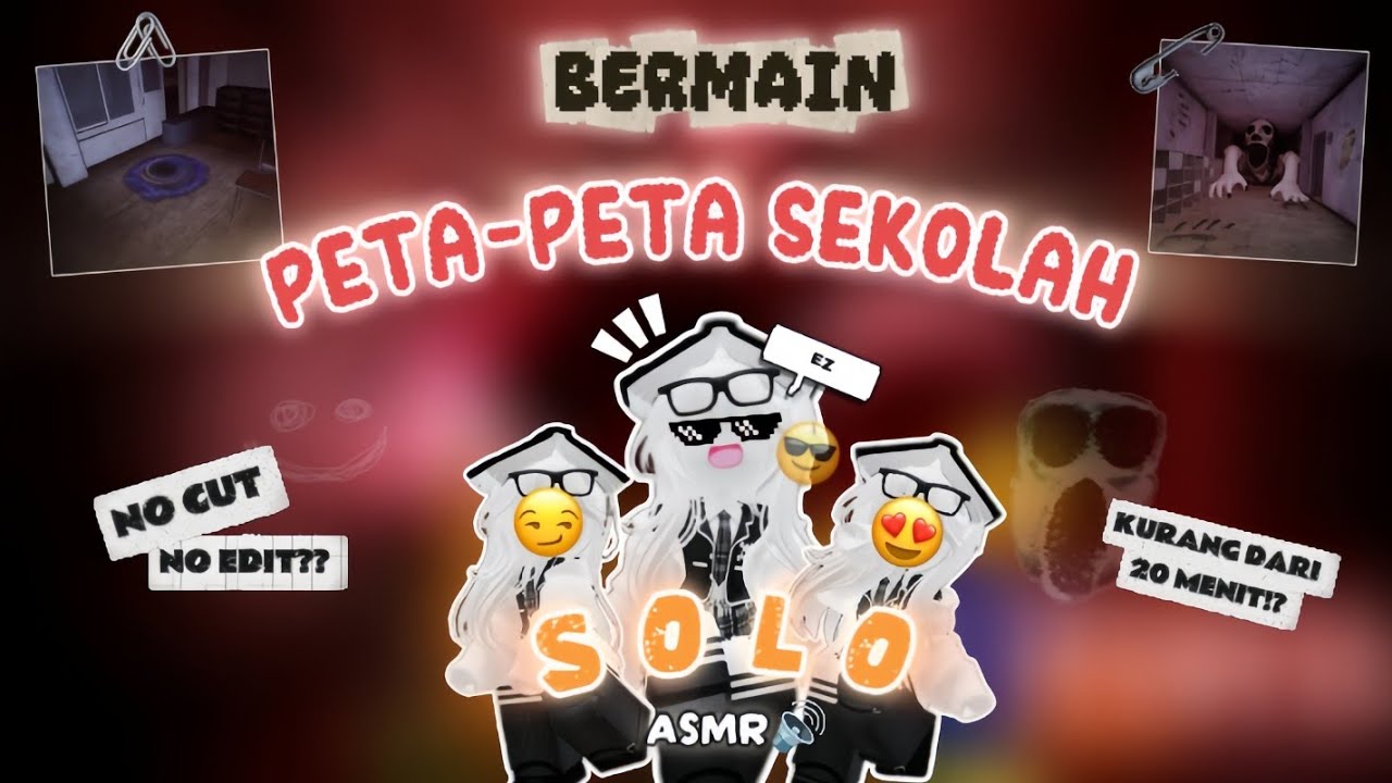 [ASMR🔊] BERMAIN PETA-PETA SEKOLAH 🏫 SOLO⁉️😎 #2 // NO CUT❌ // #roblox 🇮🇩