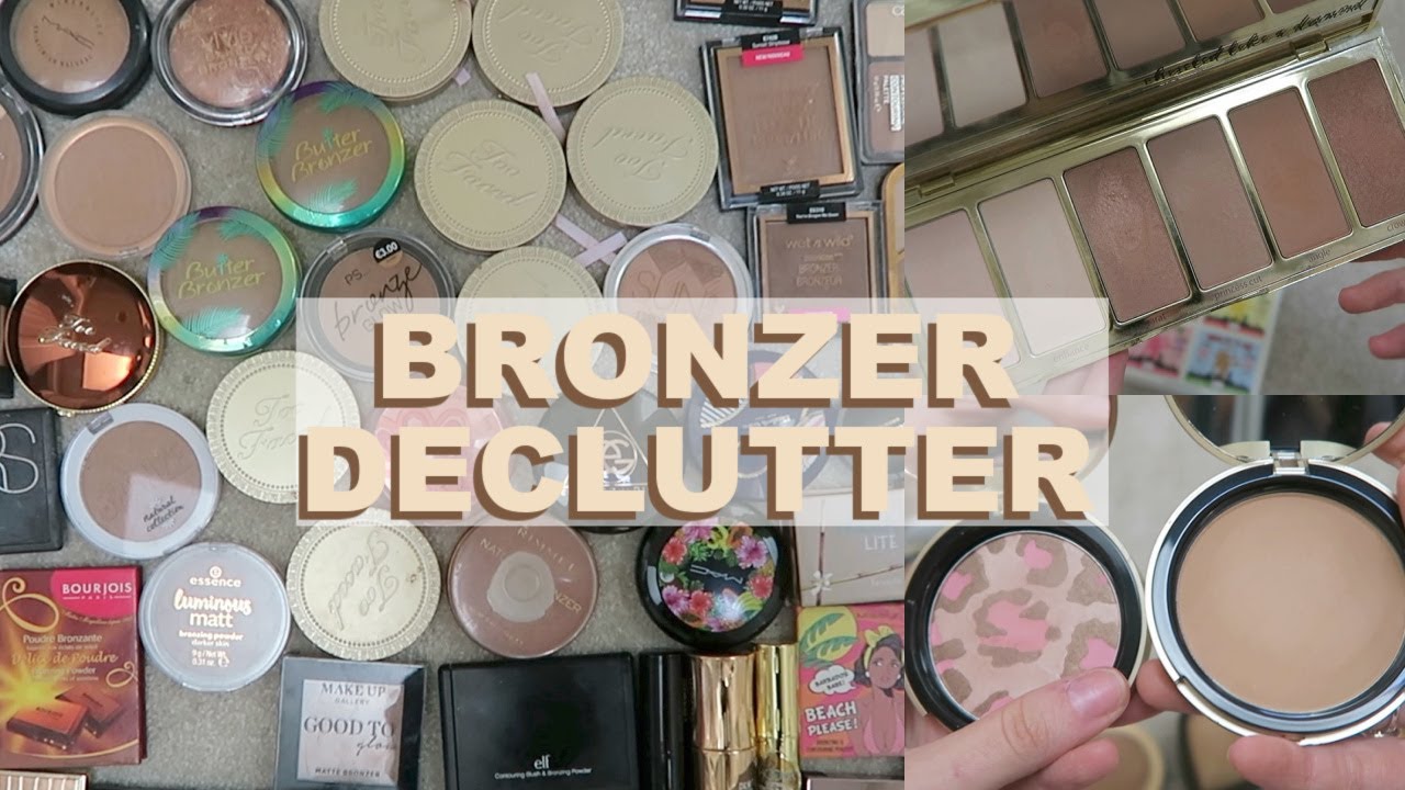 BRONZER COLLECTION, SWATCHES + DECLUTTER 2021| POWDER, CREAM AND PALETTES
