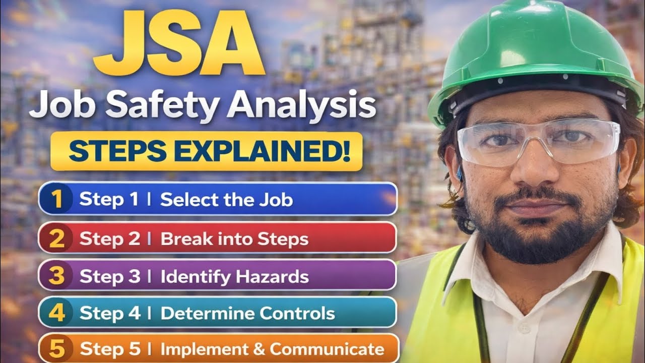 JSA Job Safety Analysis ! JSA steps ! Safety interview questions ! Safety officer interview 