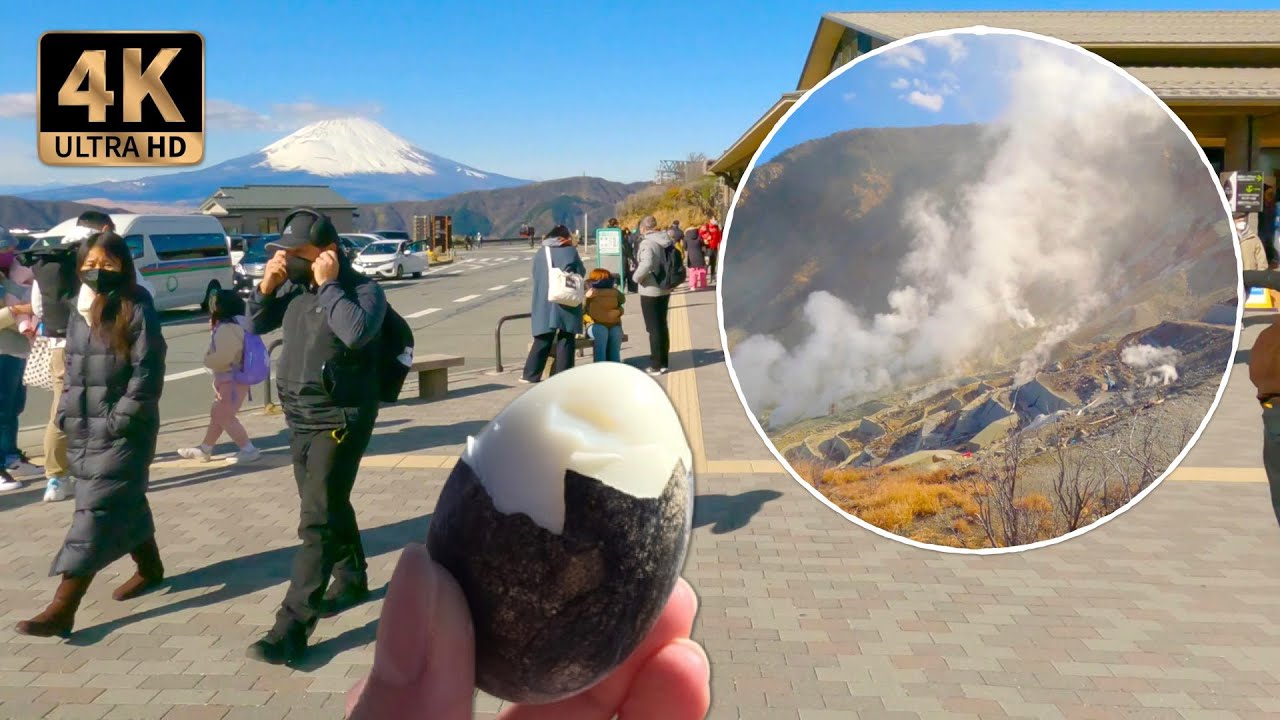 🇯🇵  BLACK EGGS at OWAKUDANI! Let's VISIT this AMAZING place ⎡ 4K ⎦