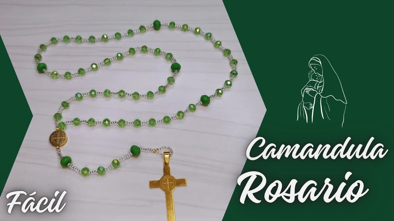 Cómo hacer camándula (rosario) con nylon y cristal de Murano. 🔸