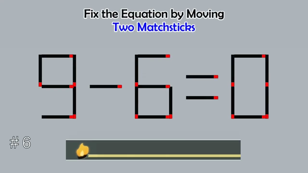 Matchstick Studio #  | Fix the math equation by moving one or two matchsticks |Logic puzzles