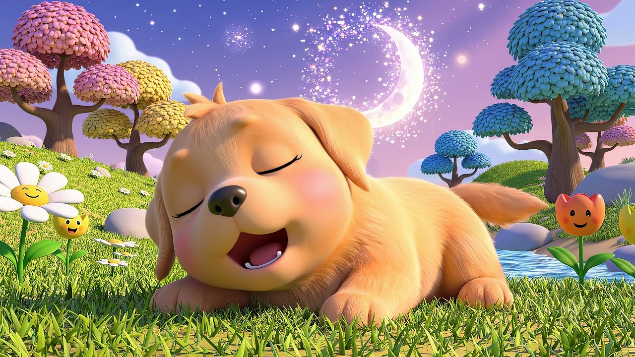 Sleepy Puppy Snores Zzz Zzz Zzz | Calming Bedtime Song & Puppy Lullaby