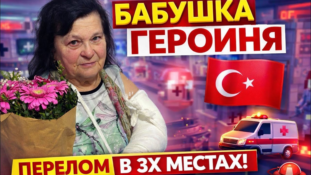Бабушка героиня перелом в 3х местах!Турецкая медицина?!⛑️  
