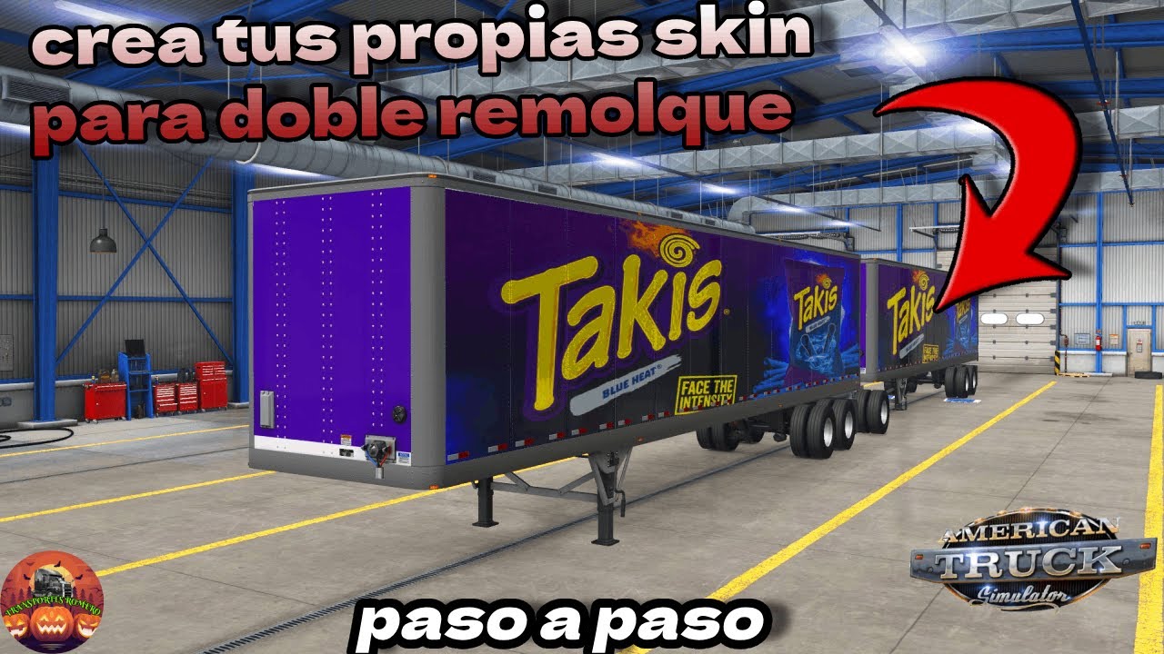 ¡¡COMO HACER SKIN PARA DOBLE REMOLQUE AMERICAN TRUCK SIMULATOR!! // SCS.SOFTWARE - ATS