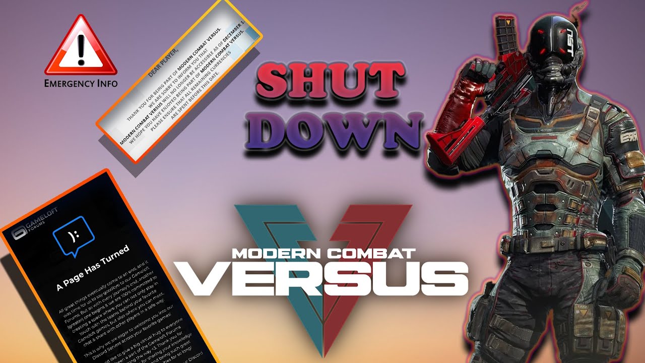 SHOKING !!!! MODERN COMBAT VERSUS IS SHUTTING DOWN