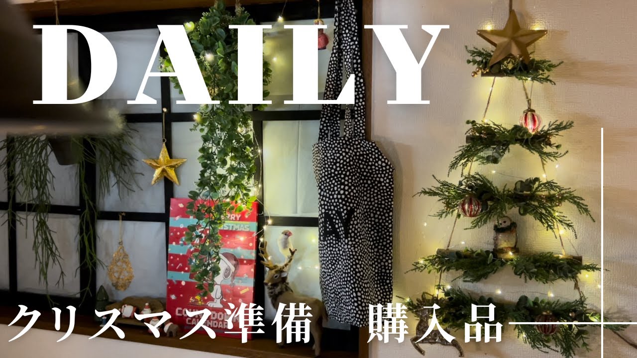 【Vlog】ぼちぼちはじめる冬支度　ナチュラルキッチンで買い物　壁掛けクリスマスツリーを飾る