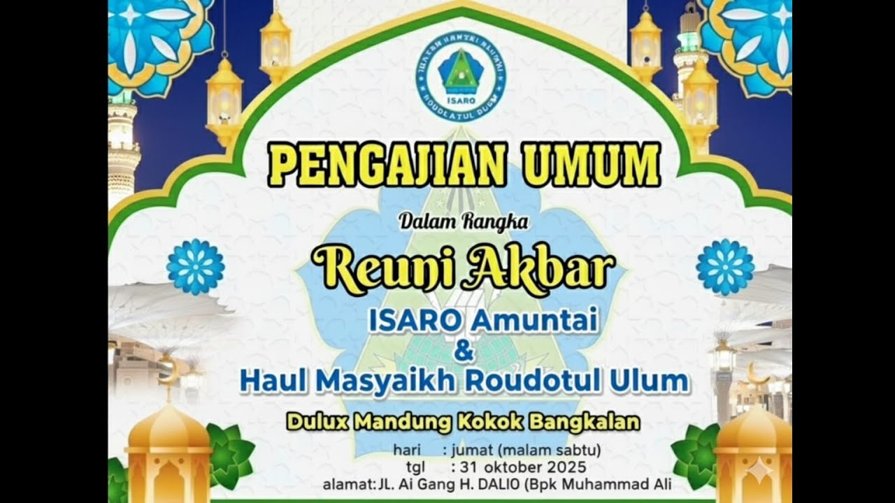 (LIVE STREAMING ) ACARA REUNI AKBAR ISARO CABANG AMUNTAI