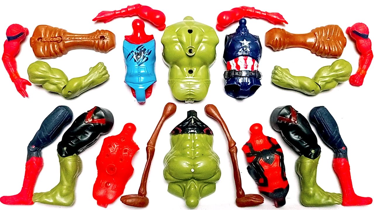 MARVEL SUPERHERO TOYS HULK SIREN HEAD CAPTAIN AMERICA SPIDER-MAN 2 AVENGERS ASSEMBLE TOYS
