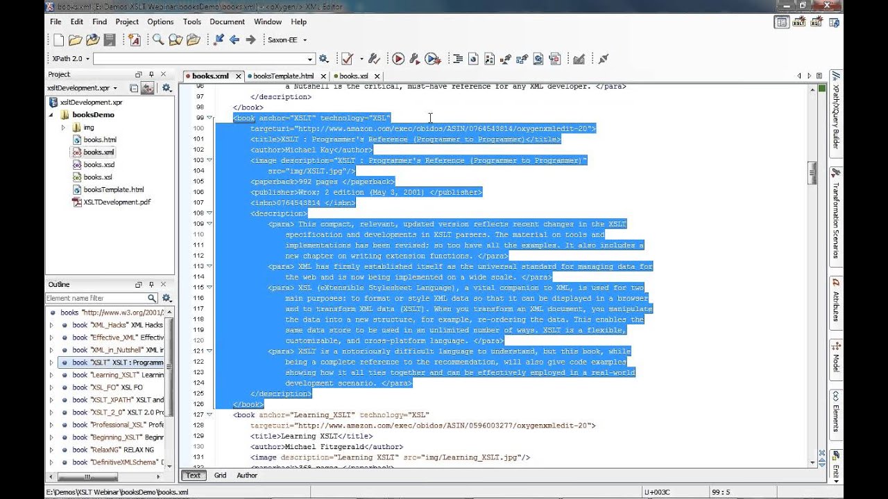 XSLT Development with oXygen Webinar (Part 1): Editing, Validation and Transformation
