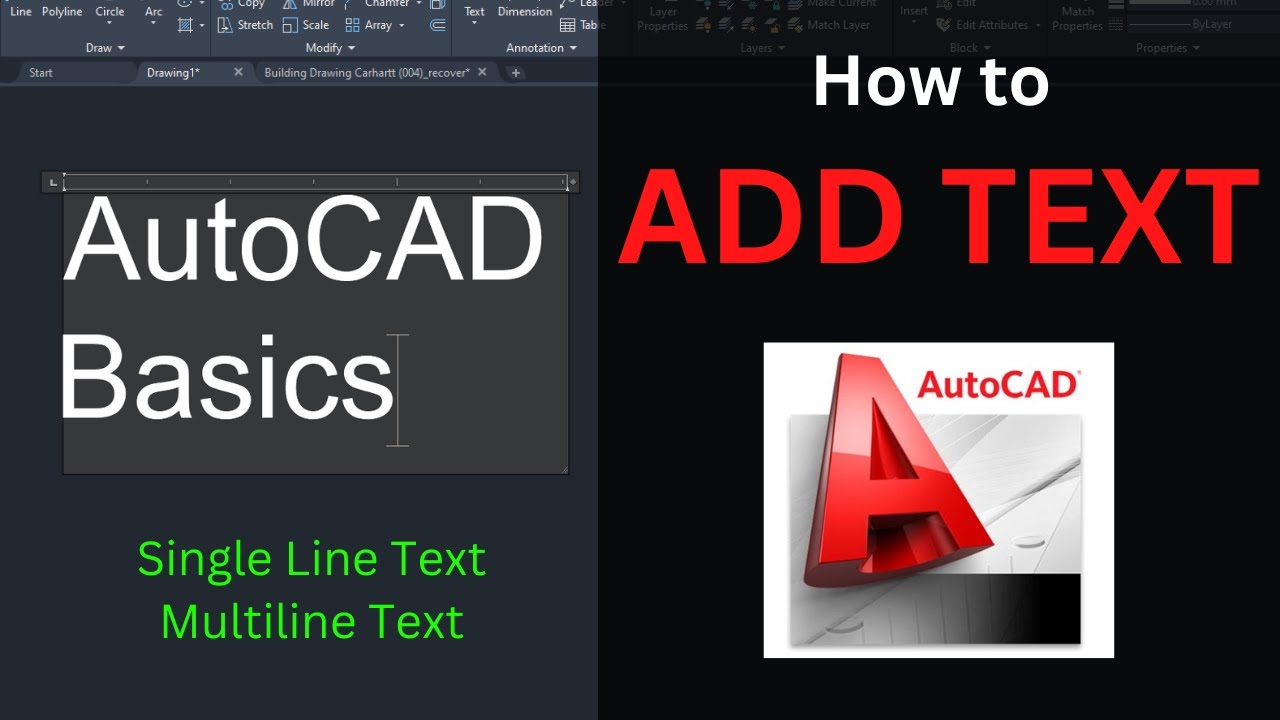 Add Text to Your Drawing (Basic Tutorial) - AutoCAD