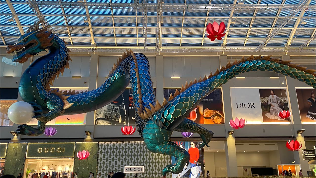 ￼ Chinese New Year /dragon drone show in Singapore /Marina Bay /2024￼