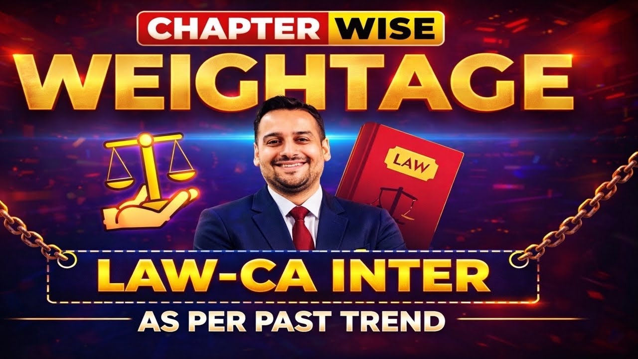 LAW CA Inter I Chapter wise Weightage I CA Ankit Oberoi