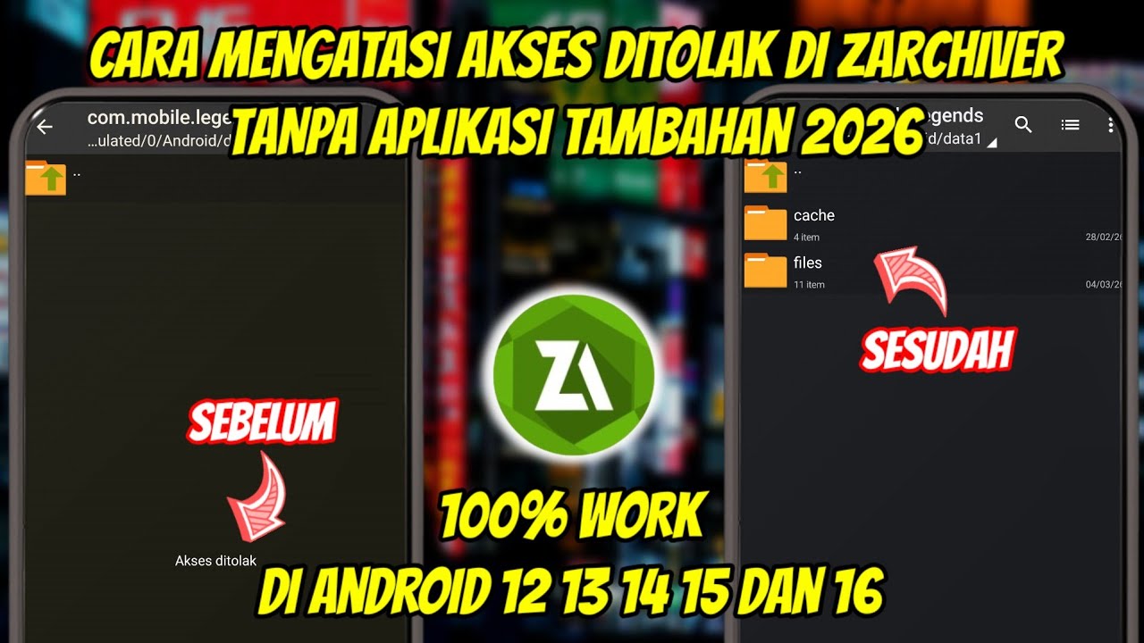 CARA MENGATASI AKSES DITOLAK ZARCHIVER | ZARCHIVER AKSES DI TOLAK TANPA SHIZUKU