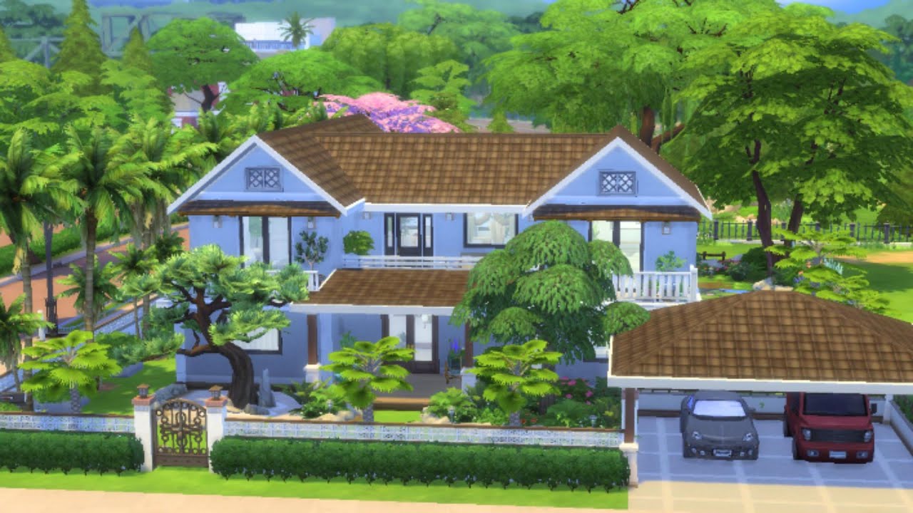 A dream home filled with warmth and nature🌿🚗 | Stop Motion Build | The Sims 4