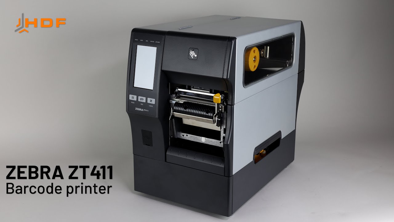 BARCODE PRINTER ZEBRA ZT411 | Loading ribbon, Labels, Platen roller, Printhead replacement |ENG |PL