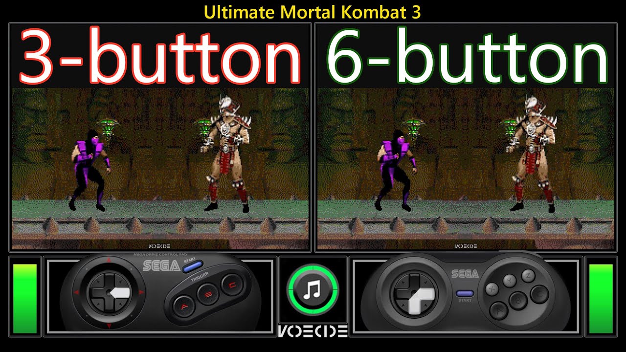 Ultimate Mortal Kombat 3 (Sega Genesis vs Sega Genesis) Real Hardware Comparison