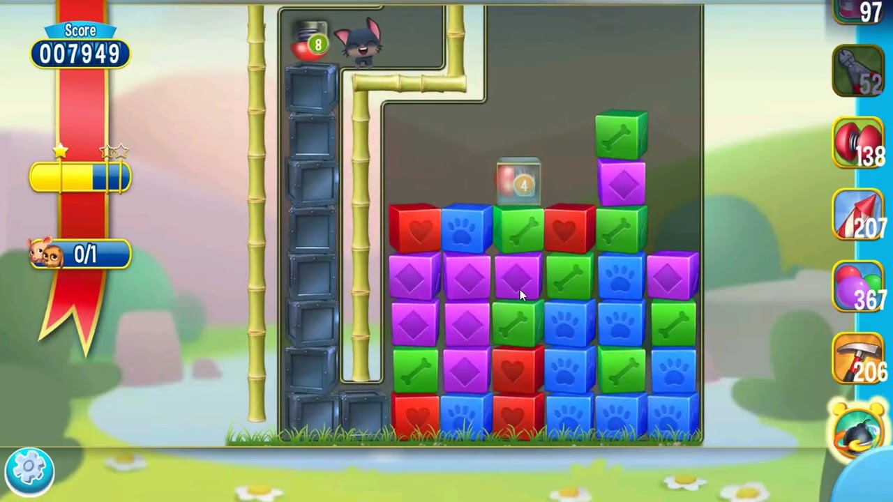 Pet Rescue Saga Level 7307 - NO BOOSTERS | SKILLGAMING ✔️