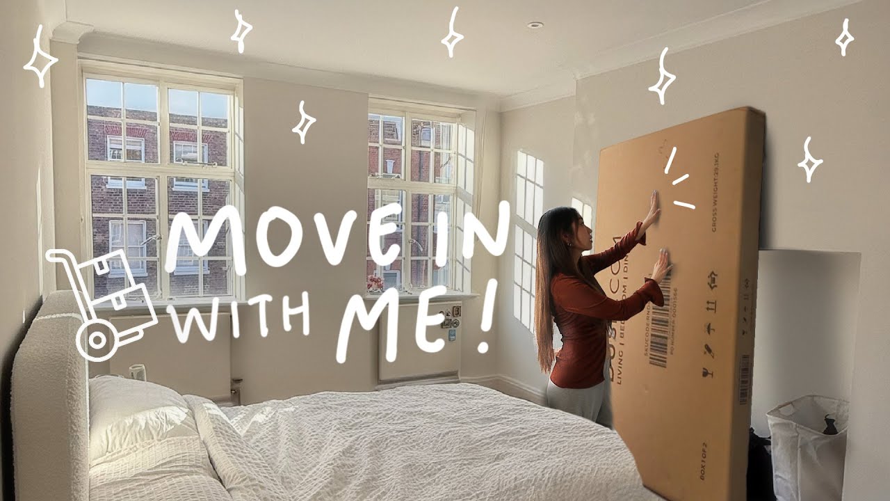 Moving Into My New Apartment in London ✨ Setting Up My Bedroom & Building Furniture!