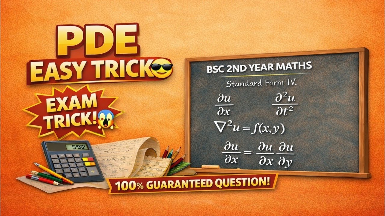 BSc 2nd year Maths , PDE Standard form IV (4th) important question ,Semester 5 #bscmathematics #ggtu