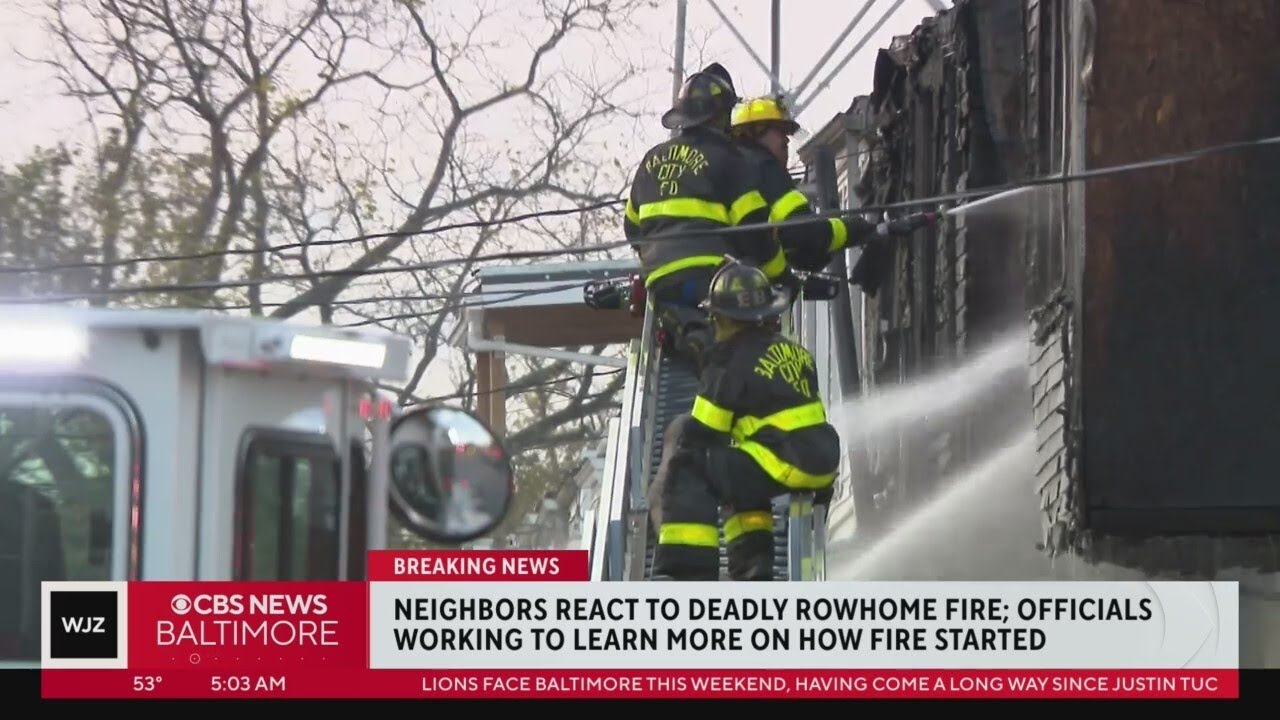 Team Coverage: Baltimore City firefighter dies after battling two-alarm rowhome fire