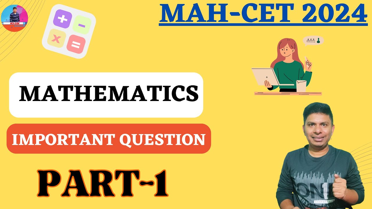 Mah Mca Cet 2024 II Mathematics Important Mcq Question..
