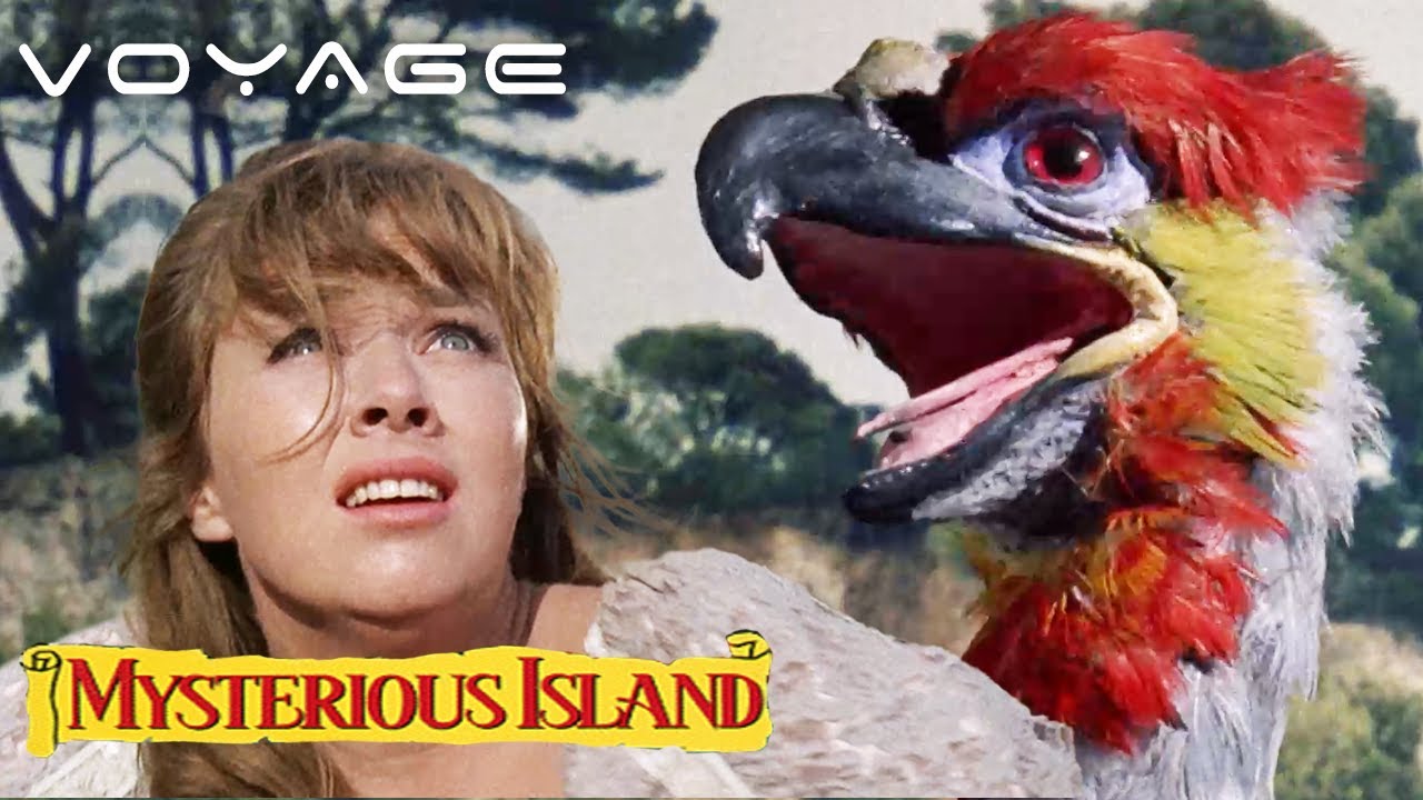 Mysterious Island | Gigantic Prehistoric Bird Attacks Woman | Voyage