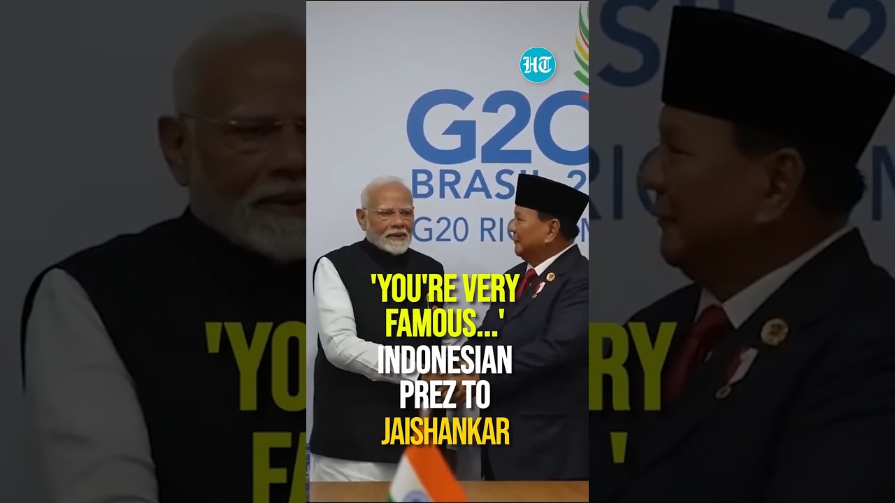 Indonesian President Prabowo Recognizes EAM Dr. Jaishankar at Brazil G20 Summit