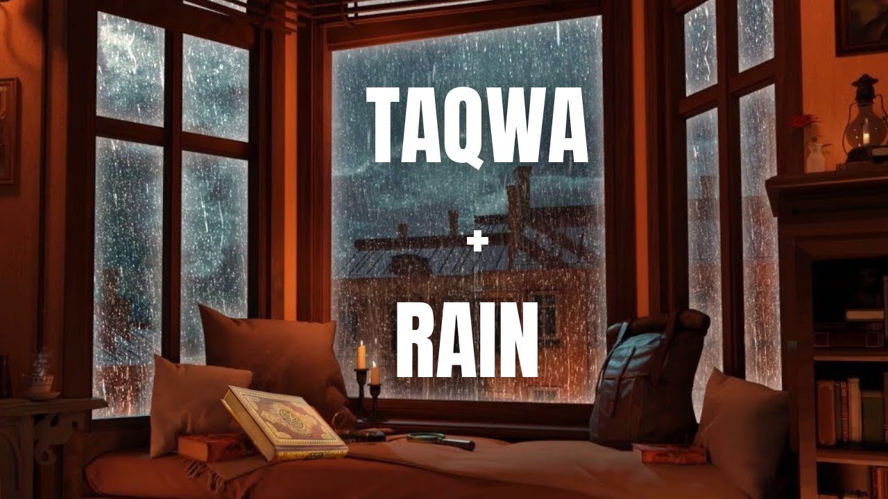 Relaxing Muslim Affirmation for SLEEP with rain | Quran Inspired Affirmations #quran #sleep