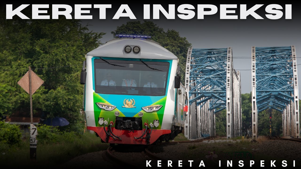 Kereta Inspeksi 3 melintas Jembatan Kedunggedeh