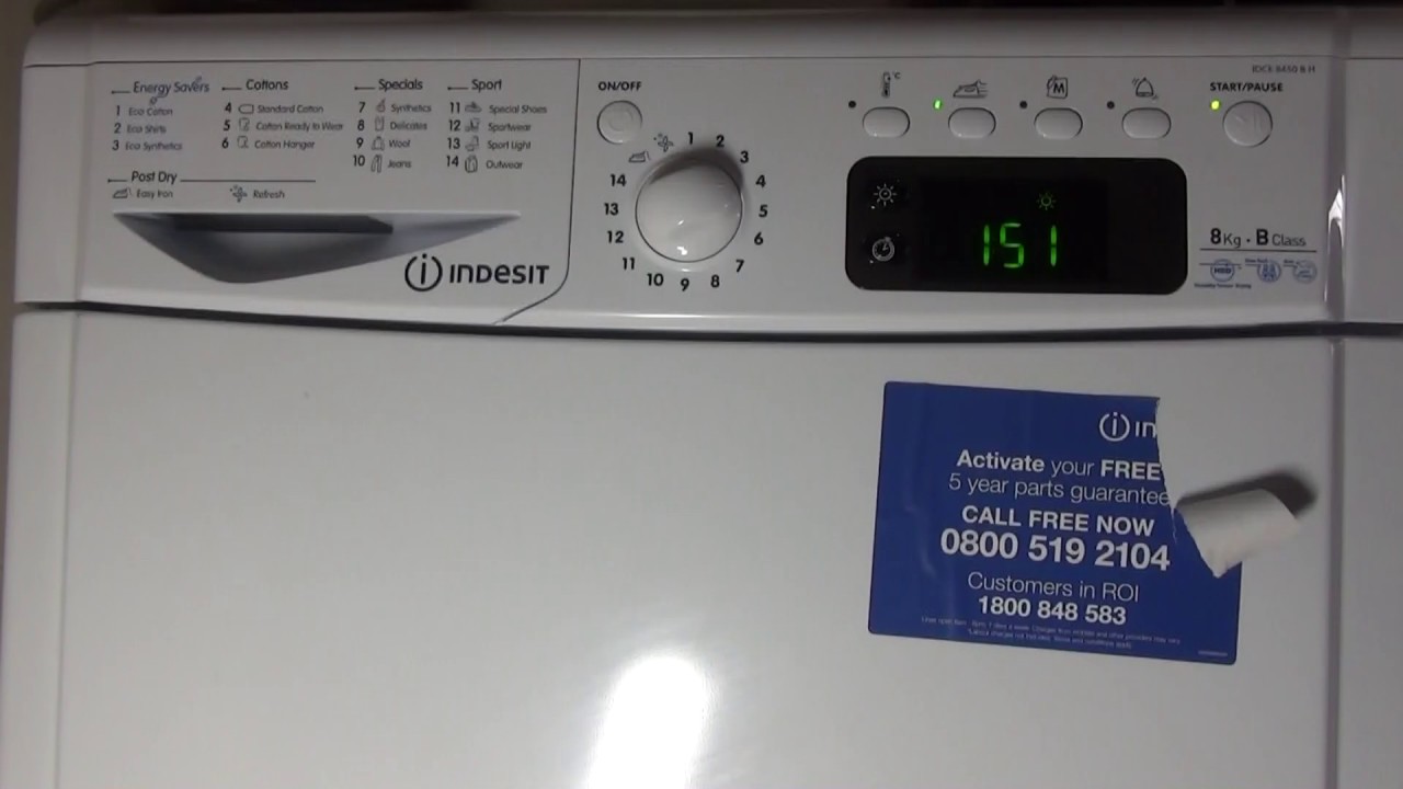 Indesit Advance IDCE8450 BH Dryer : Cotton + Easy iron