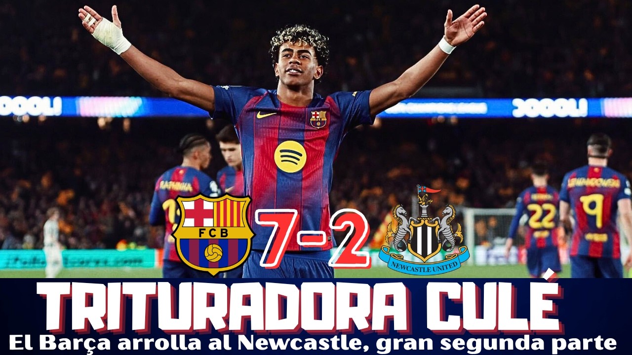EL BARCELONA TRITURA AL NEWCASTLE. RAPHINHA VOLVIÓ, LEWANDOWSKI SE RECUPERA, LAMINE Y PEDRI CLAVES