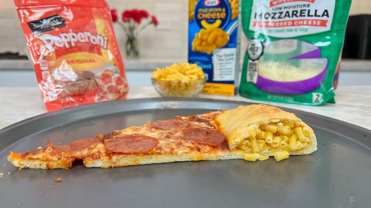 Pepperoni Pizza Stuffed With Mac & Cheese