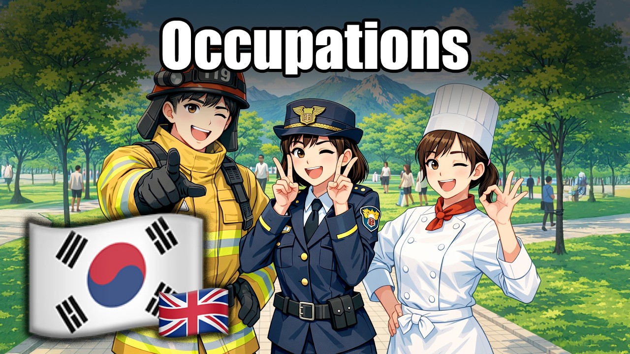 🇰🇷👉🇬🇧 | 👮🧑‍🚒 Common Occupations | Vocab | Korean/English