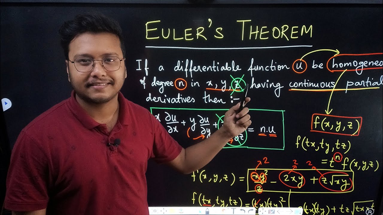 Euler's theorem (Statement & solved problem)