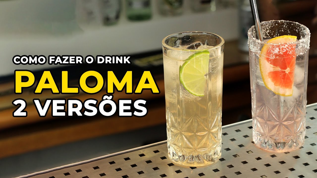 Como Fazer Coquetel Paloma | Duas receitas/versões do Drink | Bartender Store