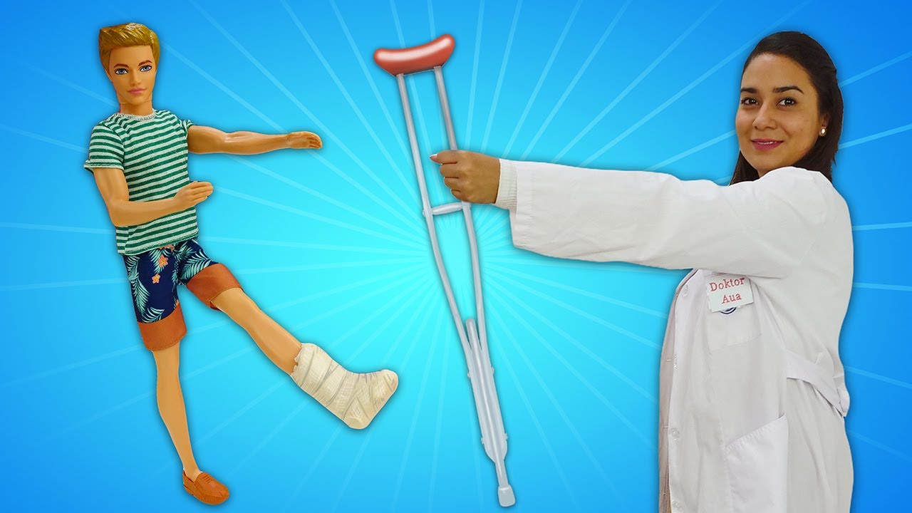 Puppen Video auf Deutsch. Barbie und Ken bei Doktor Aua. 3 Folgen am Stück