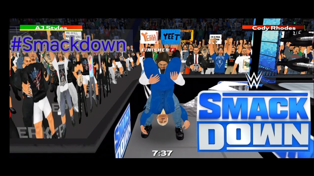 aj styles attacks and destroys cody rhodes smackdown Wr3d 2024
