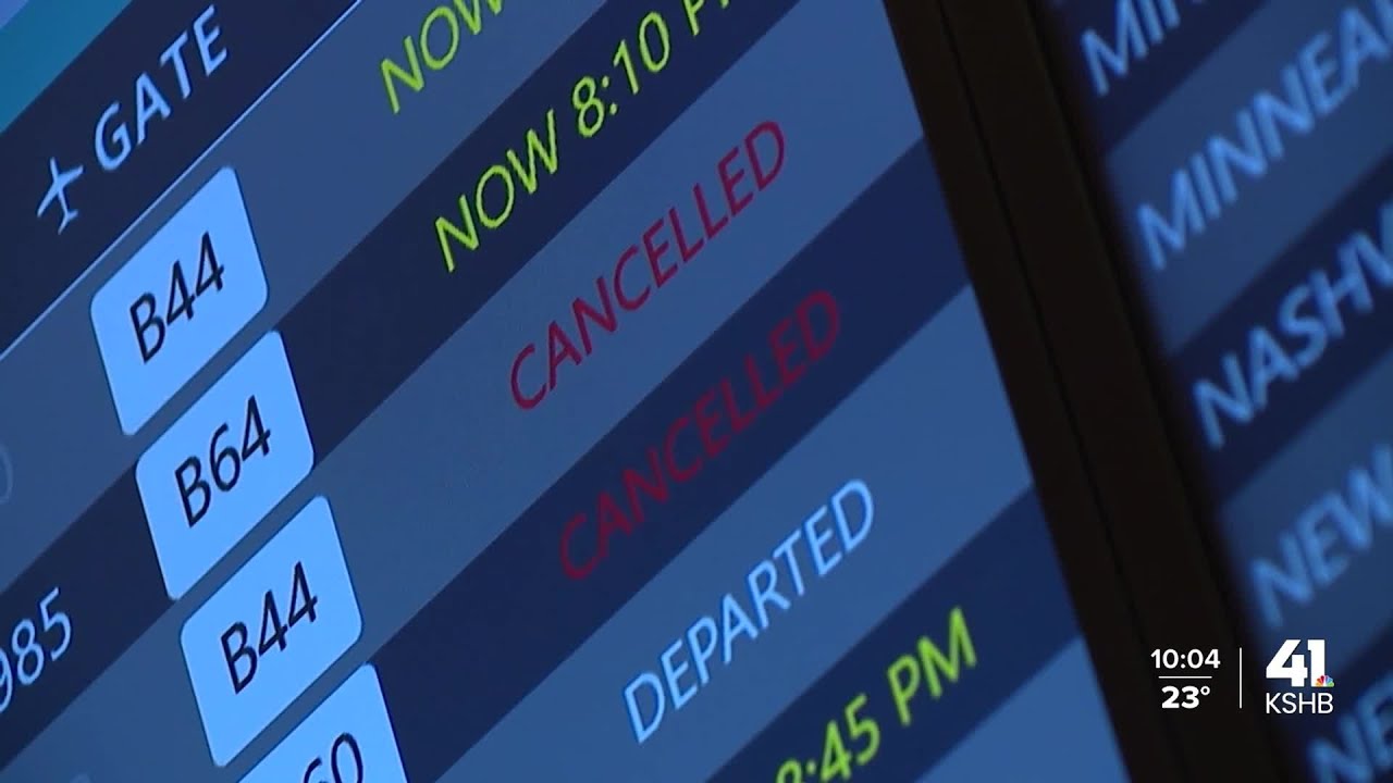 Icy conditions at Kansas City International Airport leave travelers wondering what's next