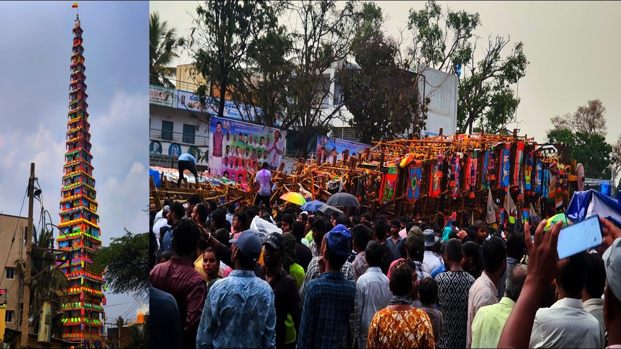 Huskur Jatre | 🏯Tallest Chariots Festival in the world | Sri Madduramma Temple | Chariot collapsed