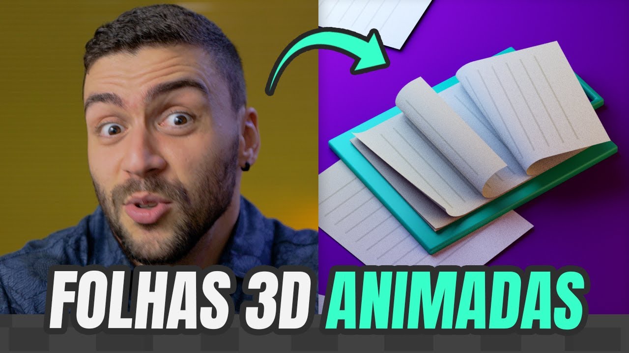 Como ANIMAR folhas de caderno 3D no Cinema 4D